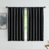 Treatmentex Black Pom Pom Blackout Curtains Set, 45" Half Window Drapes for Small Basement Laundry, 2 Panels Rod Pocket