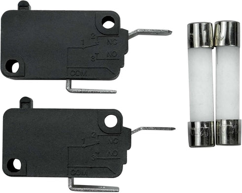SZM-V16-FC-62 W10269458 Microwave Switch Normally Closed, Slow-Blow Ceramic Fuses Compatible with Whirlpool GE