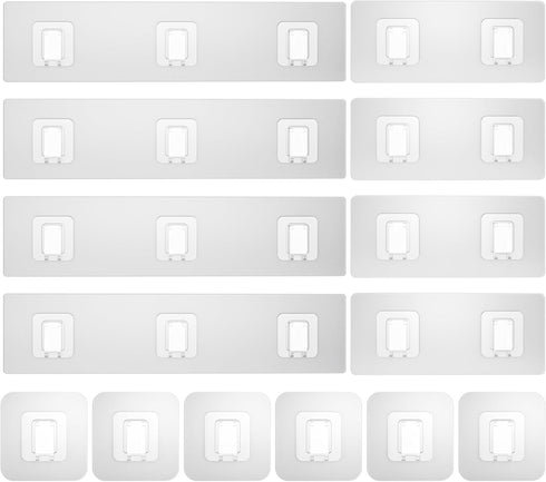 Lsnisni 14 Pack Shower Caddy Adhesive Replacement, Waterproof Shower Shelf Adhesive Strips,