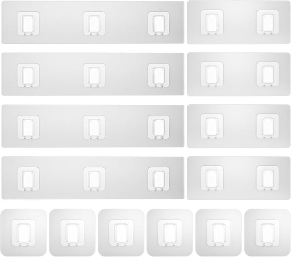 Lsnisni 14 Pack Shower Caddy Adhesive Replacement, Waterproof Shower Shelf Adhesive Strips,