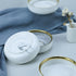 Colias Wing 3.5 Inch Elegant Marble Pattern Porcelain Side Dish Bowl Set of 4 for Soy Dipping Sauce
