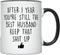 YouNique Designs 1 Year Anniversary Coffee Mug for Him, 11 Ounces, Black Handle