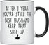 YouNique Designs 1 Year Anniversary Coffee Mug for Him, 11 Ounces, Black Handle