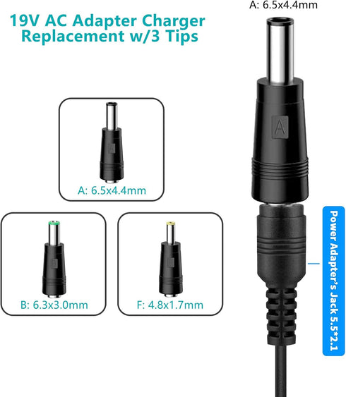 19V AC DC Charger Power Cord for Eufy RoboVac 11S 12 15C 25C 30C 35C, Compatible with Various Robot Vacuums