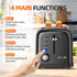 Black 2 Slice Toaster, Extra Wide Slot for Bagels, 7 Shade Settings, Removable Crumb Tray