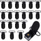 Marrywindix 20pcs 1" Black Suspender Clips, Metal Holder Clips for Mattress Pad Cover, Sofa Cushion