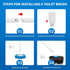48 Disposable Toilet Brush with Refills,Toilet Cleaning Supplies,Toilet Wand Brush Starter Kit,Wall Mounted Toilet Bowl