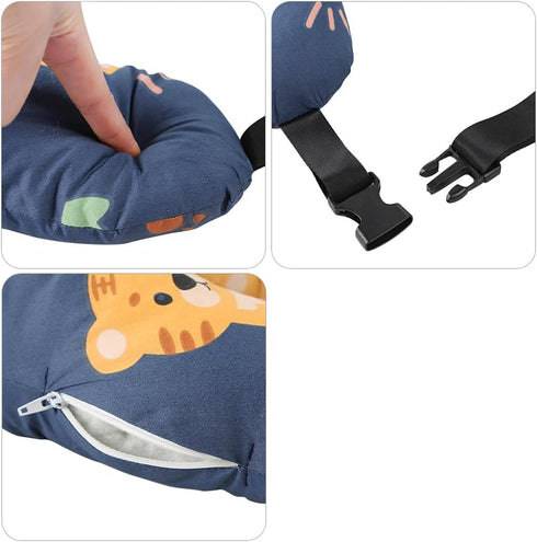 SIQITECHNO X-Shaped Car Travel Pillow for Cars Seat Kids Adults Head and Body Support Pillow Cartoon Neck Pillows Soft