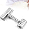 Rolling Pin Double Roller, Stainless Steel Pastry and Pizza Baker Roller, Ideal for Baking Dough, Pizza, Cookies