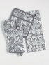 DII Quilted Kitchen Oven Mitt & Potholder Set, Gray Damask Print, 2 Piece, OM 6.5x12/PH 8x8.5
