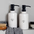 Black Soap Dispenser Pump Replacement, Matte 304 Stainless Steel Hand Soap and Lotion Dispenser for Glass Bottles