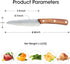Leize 4.6-Inch Pro Paring Knife, High Carbon Stainless Steel Fruit/Vegetable Carving Knife with Wooden Ergonomic Handle (Wooden Brown) by Leize
