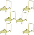 HOHIYA 6pc Cup and Saucer Display Stand Tea Holder Rack for China Teacup, Coffee Mug Organizer, Gold Etched Base