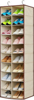 Pcaelin Hanging Shoe Organizer for Closet - 20 Wider Sections Closet Shoe Storage