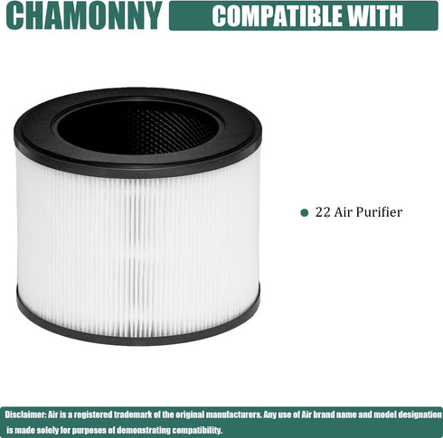 MA-22 True HEPA Replacement Filter for MA Series MA-22 Air Purifier, 3-in-1 H13 True HEPA & Activated Carbon Filter, 2