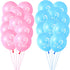 30 Pcs Gender Reveal Balloons, 12 Inches Pink Blue Latex Balloons for Baby Shower Themed Decorations