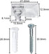 20 Pack Clear Frameless Mirror Holder Clips, 3-4mm Plastic Glass Retainer Clips with Screw and Anchors for Wall