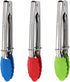 Mini Kitchen Tongs with Silicone Tips - 3 Set of 7 Inch Non-stick Small Tongs for Cooking and Serving (Multi-Color)