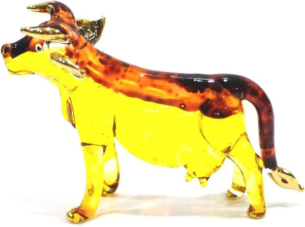 Cow Art Handmade Glass Blown Pet/Wild Animal Figurine