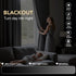 H.VERSAILTEX Linen Blackout Curtain 84 Inches Long, Thermal Insulated Grommet Drapes, Primitive Textured Burlap Effect