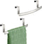 mDesign Steel Over Door Curved Towel Bar Storage, Hanger for Cabinet or