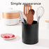 360 Degree Rotatable Large Kitchen Utensil Holder, Anti Slip Durable PP Chopstick Basket for Home Kitchen (Black)