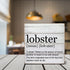 Dumyum 5 5 Inches Lobster Definition Decor Lobster Definition Wooden Box Sign Rustic Desk Decorative Wooden Sign Home