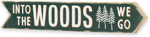 Into the Woods Arrow Wood Wall Decor - Rustic Wall Art for Cabin, Lodge, or Man Cave