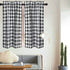SEEYE Farmhouse Kitchen Curtains - Buffalo Plaid Tiers for Windows, Light Filtering, 27” W x 24” H, 2 Pcs, Black