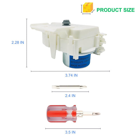 W10352973 OEM Washer Detergent Dispenser Actuator, Compatible with WPW10352973, Washing Machine Dispenser Motor