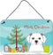 Caroline's Treasures Christmas Tree and Maltese Wall or Door Hanging Prints, 8x12 Aluminum Metal Sign, Multicolor