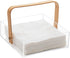 Mind Reader Napkin Holder - Kitchen Storage Countertop Organizer Caddy, Acrylic, 7.25"L x 7.25"W x 5.5"H, Brown