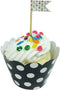 AllyDrew Standard Size Polka Dots Cupcake Wrappers, Set of 20, Black