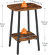 2-Tier 15.7"L 15.7"W 24"H, BF181BZ01 HOOBRO Square Side Table, Small Sofa End Table, Modern Simple Nightstand