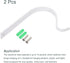 MECCANIXITY Iron Wall Hooks, Hanging Bracket 4 Inch for Lanterns, Plants, and Lights (White, Pack of 2)
