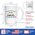When I Think About Books I Touch My Shelf - Large 15oz White Ceramic Mug - Funny Book Club Gifts for Readers