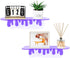 SetGame 2-Pack 12 Inch Album Acrylic Small Wall Shelves - Floating Shelf for Walls, Home Wall Display Ledges