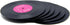 Coaster Vinyl Record Disk Coasters for Drinks, Tabletop Protection, Prevents Furniture Damage (6 PCS)