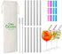 Teivio 12 Pack + Cleaning Brush, 5-inch Extra Short Reusable Stainless Steel Drink Straws for Cocktails