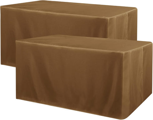 2 Pack 4ft Shows?48L 24W 30H Inches, Obstal Tablecloths for Rectangle Tables - Water Resistant Washable Fabric