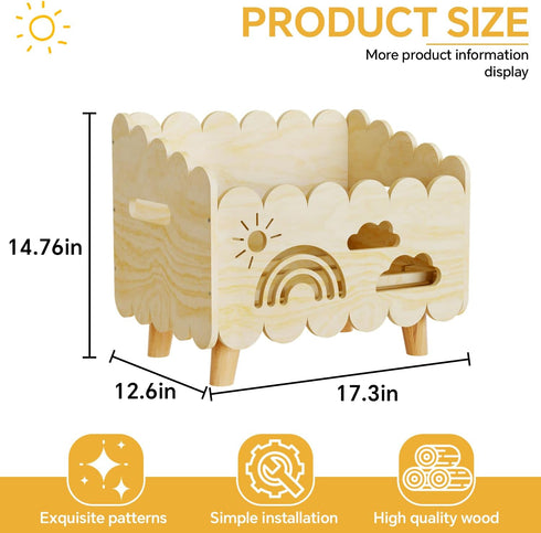 BPMFDTNL 2 Wood Kids Bookshelf, Montessori Bookshelf, With Adjustable Dividers, Suitable Kids Rooms, Nursery