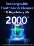 SHKI Toothbrush Cleaner & Toothbrush Holder, Cleaning and Air Drying, LED Smart Screen, Rechargeable Wall Mount