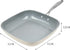 Goodful Ceramic Nonstick 11 Inch Grill Pan, Dishwasher Safe, Comfort Grip Stainless Steel Handle, Cream