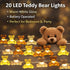 8.5ft 20LED JASHIKA Teddy Bear String Lights Bear Fairy Decorative Lights Kids Party Suppliers Battery Operated Novelty