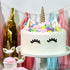 9625321410 Unicorn Cake Topper - Reusable Gold Unicorn Horn, Ears, Eyelashes, Party Decoration Set for Baby Shower,