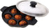 Appam Patra Paniyaral Non-Stick Paniyaram Paniyarakkal Aebleskiver Pan with Stainless Steel Lid 7 Balls by DBY