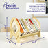 Desktop Bookshelf, Stackable Book Organizer with Handle, Storage Rack for CD/Magazine/File Folder, Portable Small