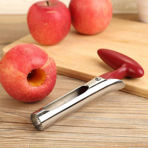 AKIRO Apple Corer, Stainless Steel Kitchen Gadget Tool for Fruit Seeder, Core Remover for Apple and Pear
