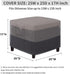 (1 Pack-25"x25"x17", Easy-Going Outdoor Ottoman Cover, Heavy Duty Waterproof Patio Furniture Cover with Padded Handles