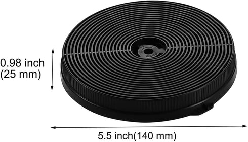 Carbon Filter (CF-A) for SNDOAS Under Cabinet Range Hood Model GF23 TF23, Round Replacement Charcoal Vent Filter